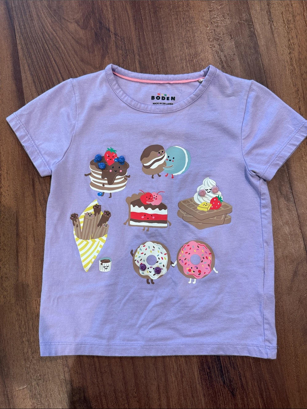 Mini Boden Lavender Short-Sleeve Dessert Graphic Tee